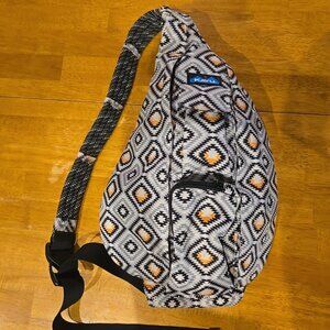 KAVU Rope Sling Pack with Adjustable Rope Shoulder Strap Geometric Design